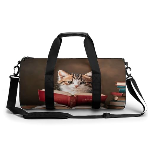 Sporttasche für Damen und Herren mit Katzenmotiv, Handgepäck, Sporttasche, Workout, leichte Reisetaschen für Reisen und Sport Sporttasche für Damen und Herren mit Katzenmotiv, Handgepäck, Sporttasche, Workout, leichte Reisetaschen für Reisen und Sport von peiyeety