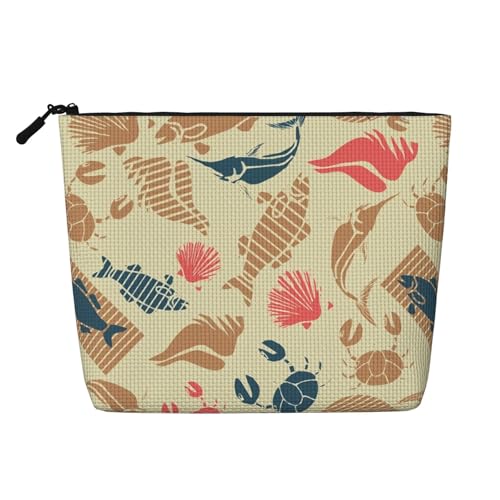 Sunset Glow Fake Hemp Kunsthanf Make-up-Reisetasche Kosmetiktasche für Frauen und Mädchen von peiyeety