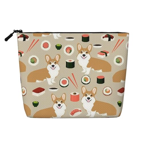 Tangerine Fake Hemp Kunsthanf Make-up Reisetasche Kosmetiktasche für Frauen und Mädchen von peiyeety