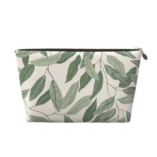 Tragbare Kosmetiktasche aus Leder im Vintage-Stil mit Cartoon-Blumenmotiv, geeignet für Geschäftsreisen für Damen und Herren von peiyeety