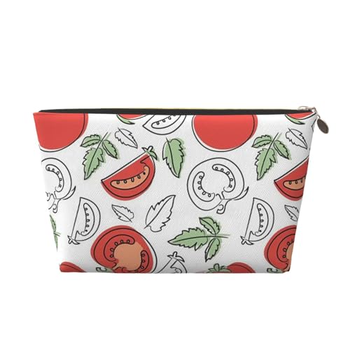 Tragbare Kosmetiktasche aus Leder mit Blumenmotiv, geeignet für Geschäftsreisen, für Damen und Herren von peiyeety