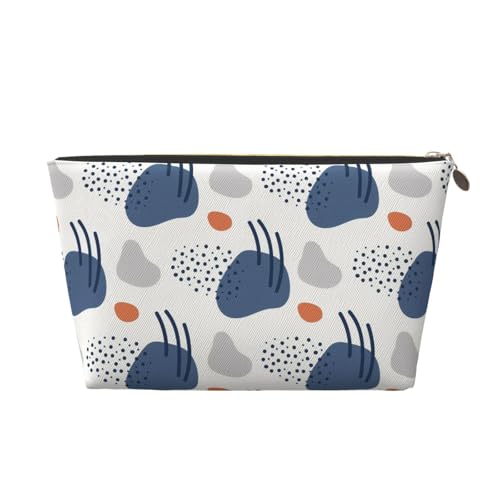 Tragbare Kosmetiktasche aus Leder mit Blumenmotiv, geeignet für Geschäftsreisen für Damen und Herren von peiyeety