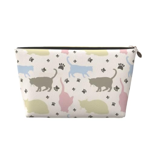 Tragbare Kosmetiktasche aus Leder mit Blumenmuster, geeignet für Geschäftsreisen für Damen und Herren von peiyeety