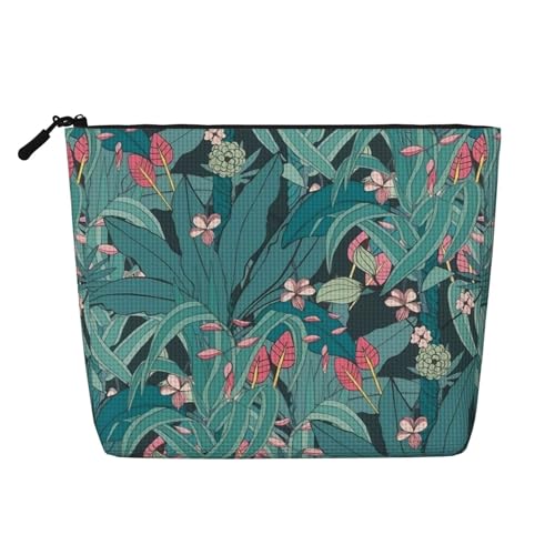 Tragbare Kosmetiktasche aus Leder mit Blumenmuster, geeignet für Geschäftsreisen für Damen und Herren von peiyeety