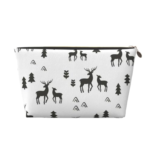 Tragbare Kosmetiktasche aus Leder mit Cartoon-Karottenmotiv, geeignet für Geschäftsreisen für Damen und Herren von peiyeety