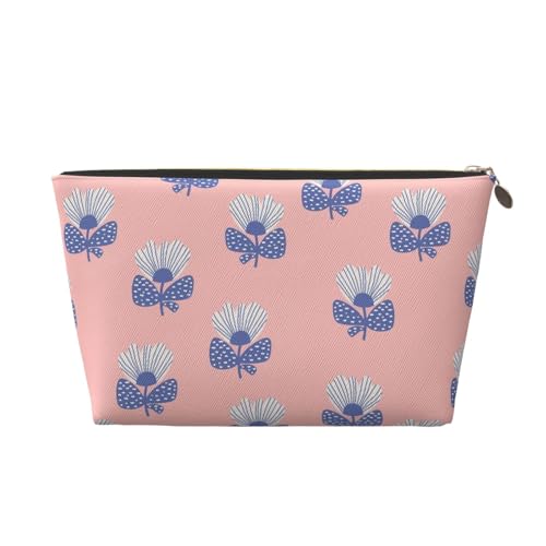 Tragbare Kosmetiktasche aus Leder mit Erdbeer-Motiv, geeignet für Geschäftsreisen, für Damen und Herren von peiyeety