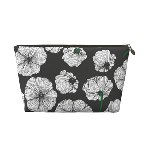 Tragbare Kosmetiktasche aus Leder mit Herbstgras, geeignet für Geschäftsreisen für Damen und Herren von peiyeety