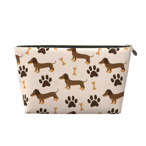 Tragbare Kosmetiktasche aus Leder mit Katzenmotiv, geeignet für Geschäftsreisen, für Damen und Herren von peiyeety