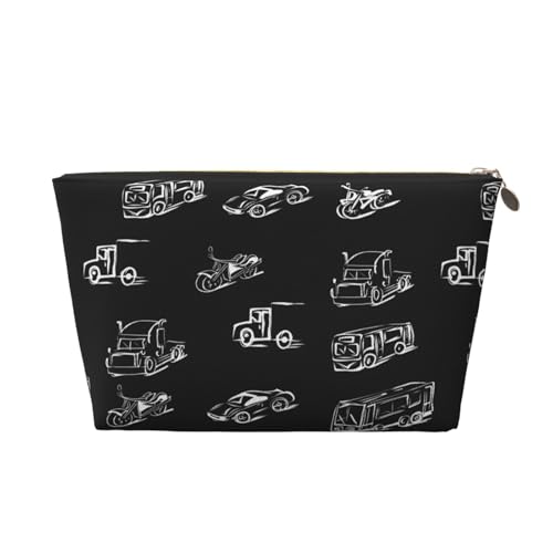 Tragbare Kosmetiktasche aus Leder mit Löwenzahn-Motiv, geeignet für Geschäftsreisen für Damen und Herren von peiyeety