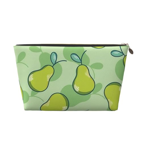 Tragbare Kosmetiktasche aus Leder mit Pinienkernen und Pilzen, geeignet für Geschäftsreisen für Damen und Herren von peiyeety