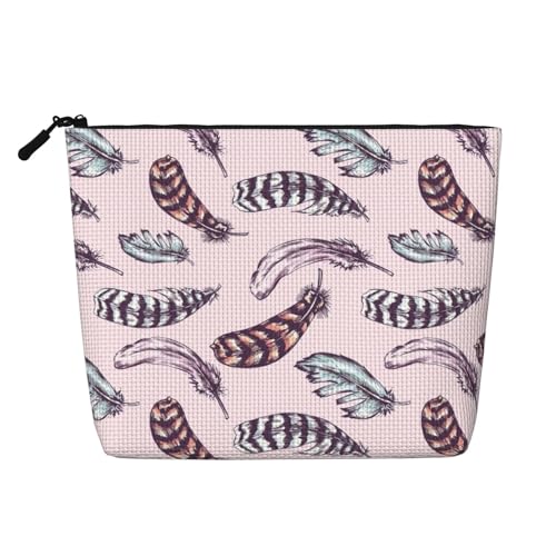 Tragbare Kosmetiktasche aus Leder mit Regentropfen-Kaktus-Motiv, geeignet für Geschäftsreisen für Damen und Herren von peiyeety