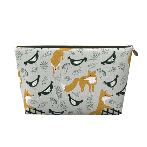 Tragbare Kosmetiktasche aus Leder mit Vintage-Blumenmuster, geeignet für Geschäftsreisen für Damen und Herren von peiyeety