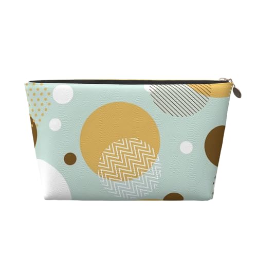 Tragbare Kosmetiktasche aus Leder mit bunten Pfotenabdrücken, geeignet für Geschäftsreisen für Damen und Herren von peiyeety