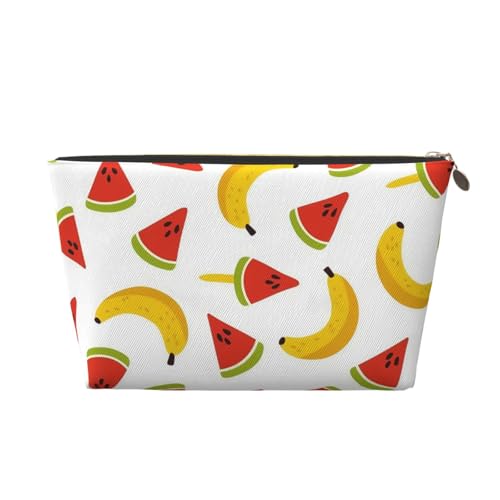 Tragbare Kosmetiktasche aus Leder mit farbigem Baumblatt, geeignet für Geschäftsreisen für Damen und Herren von peiyeety