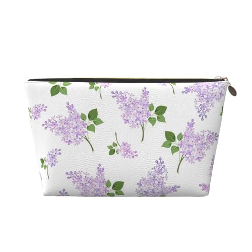 Tragbare Kosmetiktasche aus Leder mit frischen Orangenblüten, geeignet für Geschäftsreisen für Damen und Herren von peiyeety