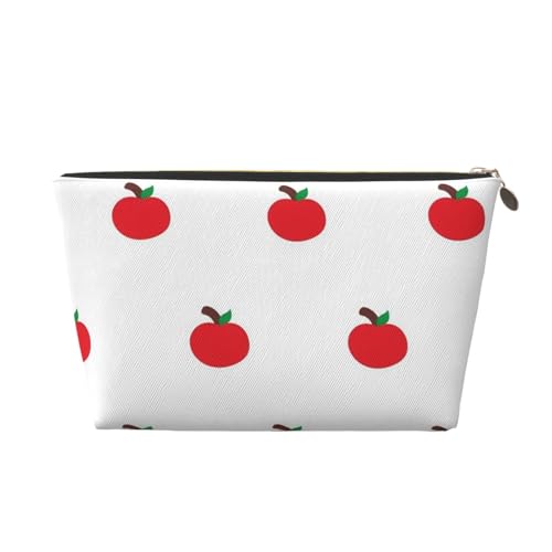 Tragbare Kosmetiktasche aus Leder mit grünen Pilzen, geeignet für Geschäftsreisen für Damen und Herren von peiyeety