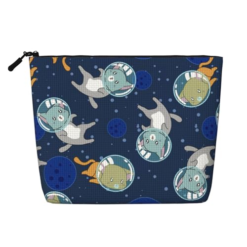 Tragbare Kosmetiktasche aus Leder mit lila Blumenmuster, geeignet für Geschäftsreisen für Damen und Herren von peiyeety