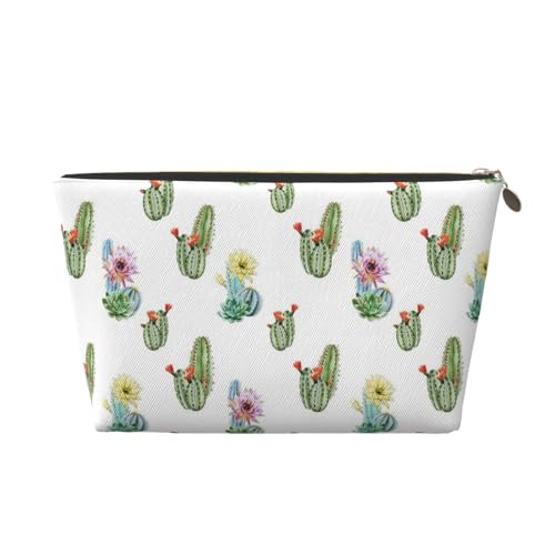 Tragbare Kosmetiktasche aus Leder mit niedlichen Pilzen, geeignet für Geschäftsreisen für Frauen und Männer von peiyeety