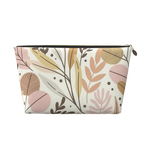 Tragbare Kosmetiktasche aus Leder mit rosa Schmetterlingen, geeignet für Geschäftsreisen für Damen und Herren von peiyeety