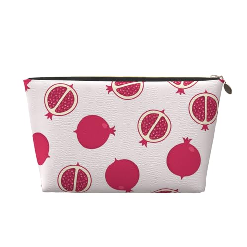 Tragbare Kosmetiktasche aus Leder mit rosa und weißen Blumen, geeignet für Geschäftsreisen für Damen und Herren von peiyeety