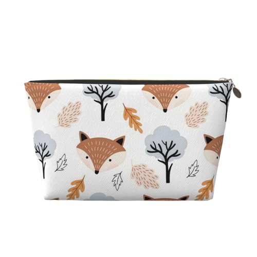 Tragbare Kosmetiktasche aus Leder mit rotem Pilzmuster, geeignet für Geschäftsreisen für Damen und Herren von peiyeety