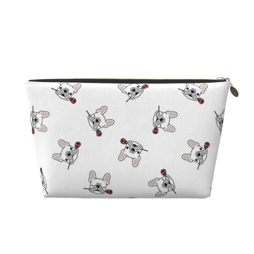 Tragbare Kosmetiktasche aus Leder mit schönen Blumen, geeignet für Geschäftsreisen für Damen und Herren von peiyeety