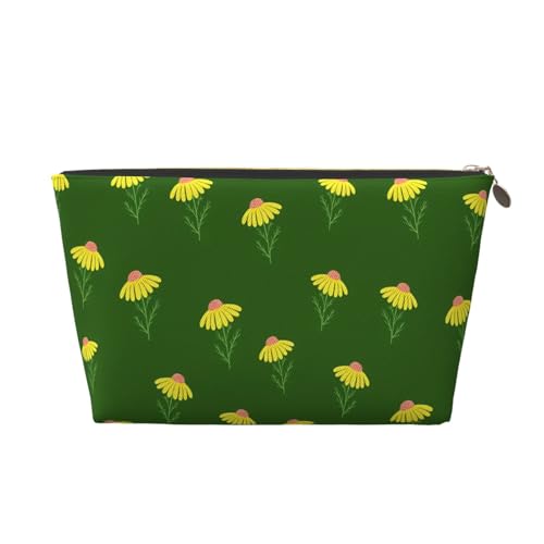 Tragbare Kosmetiktasche aus Leder mit verschiedenen Blättern, geeignet für Geschäftsreisen für Damen und Herren von peiyeety