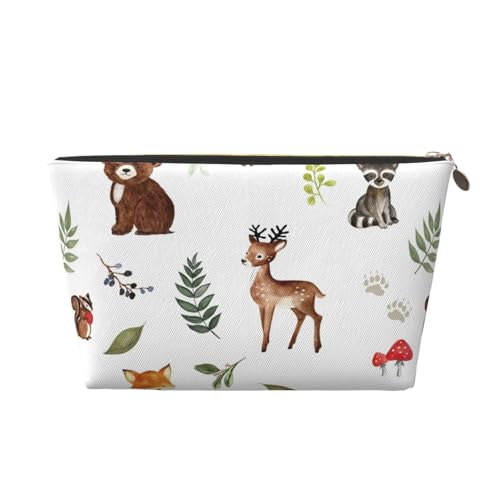 Tragbare Kosmetiktasche aus Leder mit vielen Pilzen, geeignet für Geschäftsreisen für Damen und Herren von peiyeety