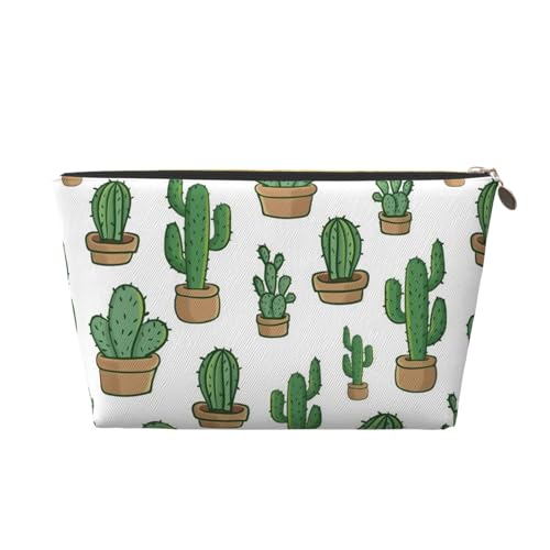 Tragbare Kosmetiktasche aus geflecktem orangefarbenem Leder, geeignet für Geschäftsreisen für Damen und Herren von peiyeety