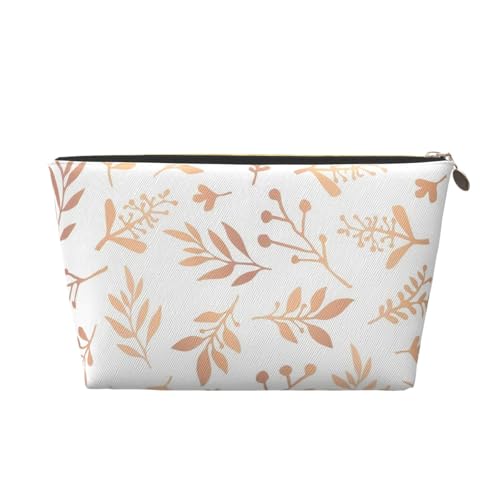 Tragbare Kosmetiktasche mit Blumenmuster, Leder, geeignet für Geschäftsreisen, für Damen und Herren von peiyeety