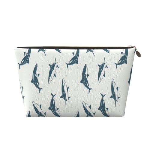 Tragbarer Kosmetiktaschen-Organizer aus Leder mit amerikanischer Flagge, geeignet für Geschäftsreisen für Frauen und Männer von peiyeety