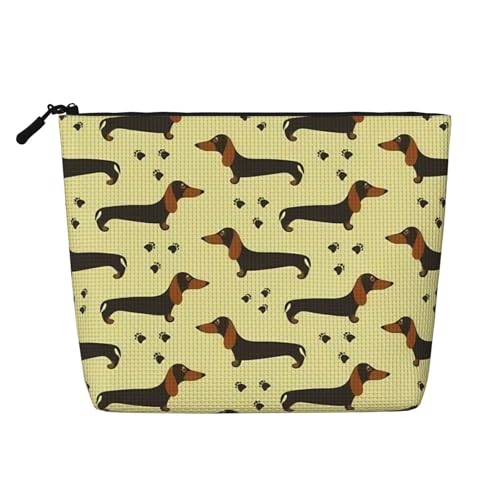 Tragbarer Kosmetiktaschen-Organizer aus Streifenblattleder, geeignet für Geschäftsreisen für Frauen und Männer von peiyeety