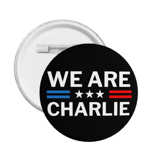 Wir sind Charlie Pin RIP Charlie Kirk Pins und Button Kreis Abzeichen Runde Brust Pin von peiyeety