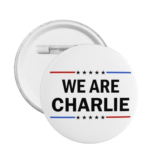 Wir sind Charlie Pin RIP Charlie Kirk Pins und Button Kreis Abzeichen Runde Brust Pin von peiyeety