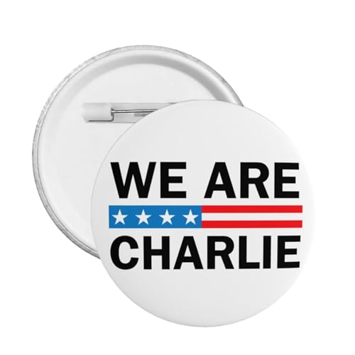 Wir sind Charlie Pin RIP Charlie Kirk Pins und Button Kreis Abzeichen Runde Brust Pin von peiyeety