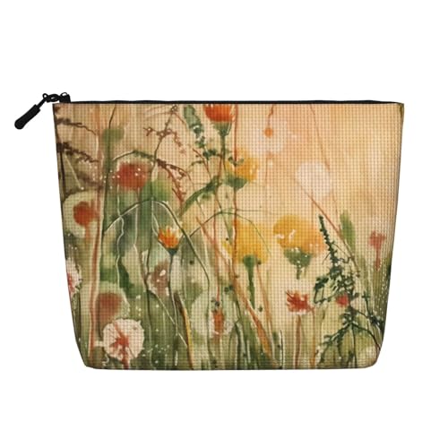 Woods Fake Hemp Make-up-Tasche, Kunsthanf, Make-up-Reisetasche, Kosmetiktasche für Frauen und Mädchen von peiyeety