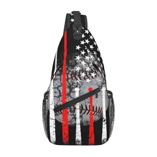 peiyeety Baseball-Feuer- und Wassermalerei, Cross-Brusttasche für Damen und Herren, verstellbare Umhängetaschen, Schulterrucksack peiyeety Baseball-Feuer- und Wassermalerei, Cross-Brusttasche für Damen und Herren, verstellbare Umhängetaschen, Schulterrucksack von peiyeety