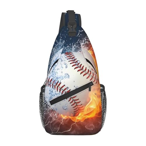peiyeety Brusttasche mit amerikanischer Flagge und Baseball-Motiv, verstellbar, für Damen und Herren, Umhängetasche, Schulterrucksack peiyeety Brusttasche mit amerikanischer Flagge und Baseball-Motiv, verstellbar, für Damen und Herren, Umhängetasche, Schulterrucksack von peiyeety