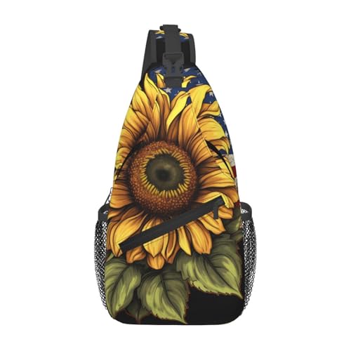 peiyeety Brusttasche mit amerikanischer Flagge und Baseball-Motiv, verstellbar, für Damen und Herren, Umhängetasche, Schulterrucksack peiyeety Brusttasche mit amerikanischer Flagge und Baseball-Motiv, verstellbar, für Damen und Herren, Umhängetasche, Schulterrucksack von peiyeety