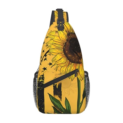 peiyeety Brusttasche mit amerikanischer Flagge und Baseball-Motiv, verstellbar, für Damen und Herren, Umhängetasche, Schulterrucksack peiyeety Brusttasche mit amerikanischer Flagge und Baseball-Motiv, verstellbar, für Damen und Herren, Umhängetasche, Schulterrucksack von peiyeety