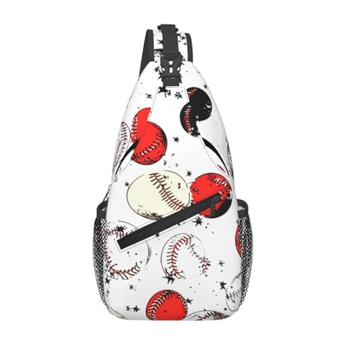 peiyeety Bunte Baseball-Cross-Brusttasche für Damen und Herren, verstellbare Umhängetaschen, Schulterrucksack peiyeety Bunte Baseball-Cross-Brusttasche für Damen und Herren, verstellbare Umhängetaschen, Schulterrucksack von peiyeety
