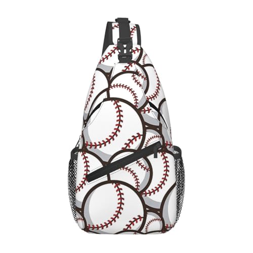 peiyeety Bunte Baseball-Cross-Brusttasche für Damen und Herren, verstellbare Umhängetaschen, Schulterrucksack peiyeety Bunte Baseball-Cross-Brusttasche für Damen und Herren, verstellbare Umhängetaschen, Schulterrucksack von peiyeety