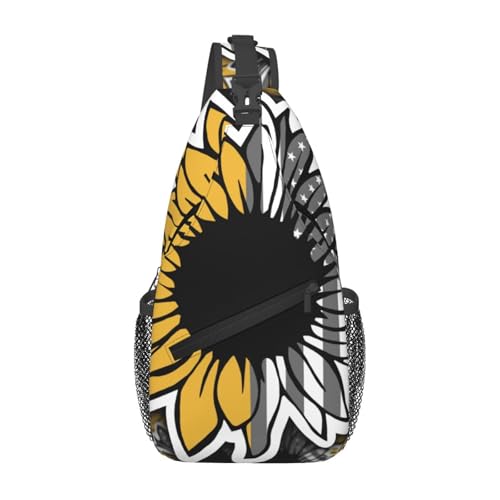 peiyeety Cross-Brusttasche mit Sonnenblumen-Vintage-Flagge, für Damen und Herren, verstellbar, Umhängetasche, Schulterrucksack peiyeety Cross-Brusttasche mit Sonnenblumen-Vintage-Flagge, für Damen und Herren, verstellbar, Umhängetasche, Schulterrucksack von peiyeety