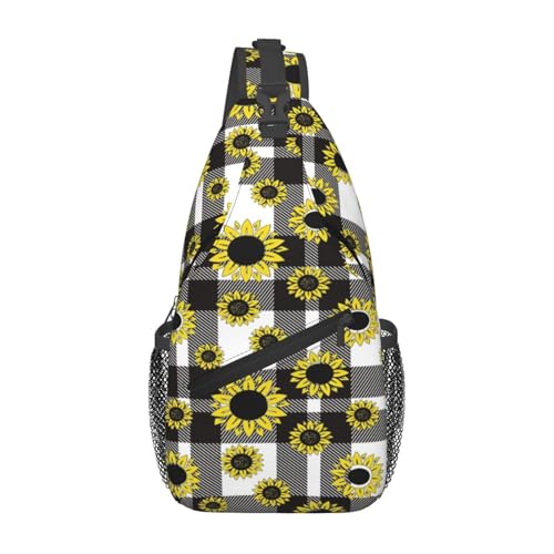 peiyeety Cross-Brusttasche mit Sonnenblumen-Vintage-Flagge, für Damen und Herren, verstellbar, Umhängetasche, Schulterrucksack peiyeety Cross-Brusttasche mit Sonnenblumen-Vintage-Flagge, für Damen und Herren, verstellbar, Umhängetasche, Schulterrucksack von peiyeety