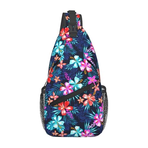 peiyeety Cross-Brusttasche mit tropischen Palmenblättern für Damen und Herren, verstellbare Umhängetasche, Schulterrucksack peiyeety Cross-Brusttasche mit tropischen Palmenblättern für Damen und Herren, verstellbare Umhängetasche, Schulterrucksack von peiyeety