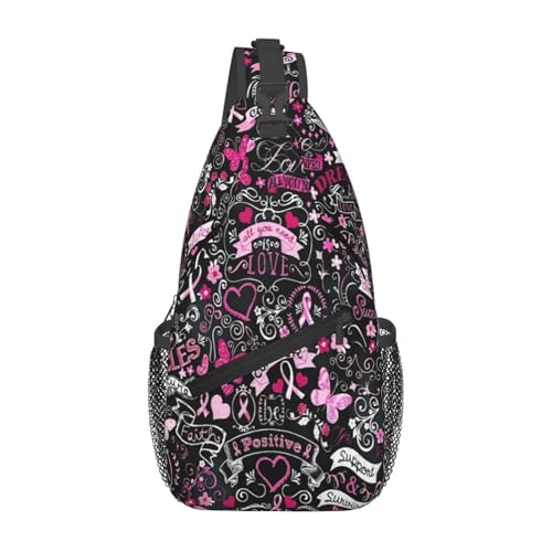 peiyeety Cross-Brusttasche zur Aufklärung über Brustkrebs für Damen und Herren, verstellbare Umhängetasche, Schulterrucksack peiyeety Cross-Brusttasche zur Aufklärung über Brustkrebs für Damen und Herren, verstellbare Umhängetasche, Schulterrucksack von peiyeety