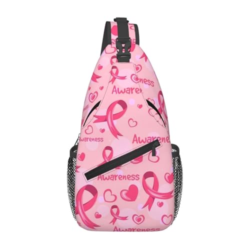 peiyeety Cross-Brusttasche zur Aufklärung über Brustkrebs für Damen und Herren, verstellbare Umhängetasche, Schulterrucksack peiyeety Cross-Brusttasche zur Aufklärung über Brustkrebs für Damen und Herren, verstellbare Umhängetasche, Schulterrucksack von peiyeety