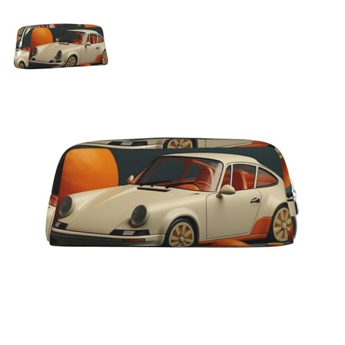 peiyeety Federmäppchen aus Leder, Automodell, mit Reißverschluss, tragbar, ästhetisch, wasserdicht, niedliche Stifttasche fürs Büro von peiyeety