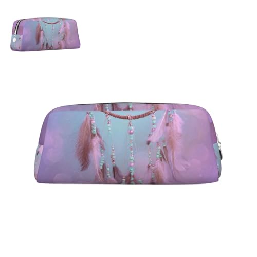 peiyeety Federmäppchen aus Leder, Traumfänger, mit Reißverschluss, tragbar, ästhetisch, wasserdicht, niedliche Stifttasche fürs Büro von peiyeety