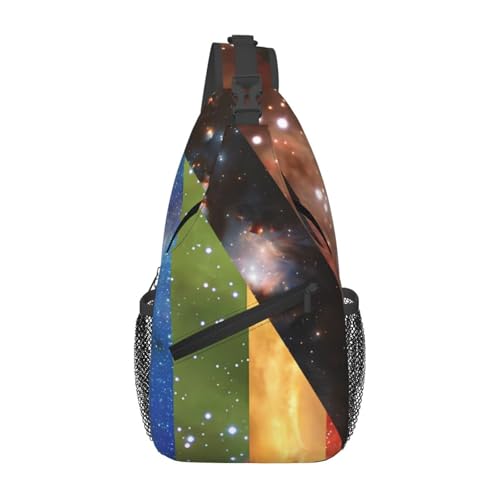peiyeety LGBT Gay Pride Regenbogen Amerikanische Flagge Cross Brusttasche für Damen und Herren, verstellbare Umhängetaschen, Schulterrucksack peiyeety LGBT Gay Pride Regenbogen Amerikanische Flagge Cross Brusttasche für Damen und Herren, verstellbare Umhängetaschen, Schulterrucksack von peiyeety
